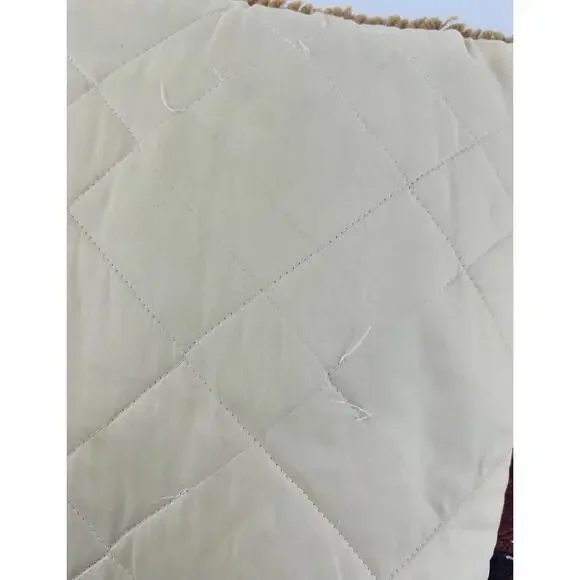 Vintage 1970’s Latch Hook Yarn Retro Geometric 15x15 Square Throw Pillow Finishe - Picture 10 of 10